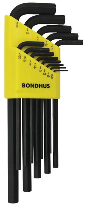 13PCE 1/20-3/8\" IMPERIAL LONG ARM HEX KEY SET