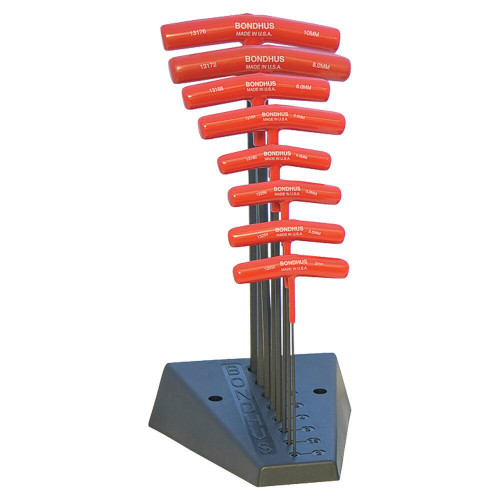 10PCE 3/32-3/8\" BALLDRIVER/HEX T-HANDLE SET W/ STAND