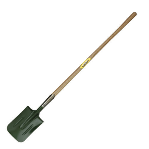 SQUARE MOUTH POST HOLE SHOVEL - LONG TIMBER HANDLE