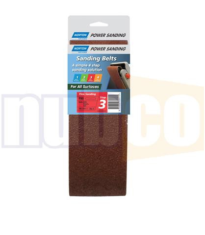 100X610MM P80 2PK ALL SURFACE CLOTH SANDING BELT MEDIUM