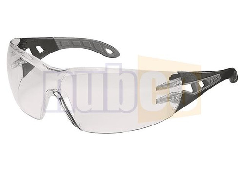 PHEOS BLK/GREY FRAME CLEAR LENS SAFETY GLASSES