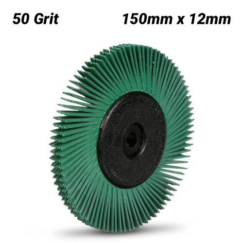 150MM X 12 X 25MM RADIAL BRUSHES 50GRIT