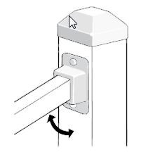 38X25MM Z/P DOUBLE LUG FENCE RAIL BRACKET
