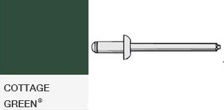 AS4-3 ALUMINIUM / STEEL RIVETS COTTAGE GREEN 100PK