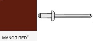 AS4-3 ALUMINIUM / STEEL RIVETS MANOR RED 100PK