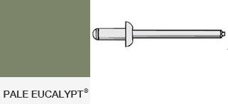 AS4-3 ALUMINIUM / STEEL RIVETS PALE EUCALYPT 100PK