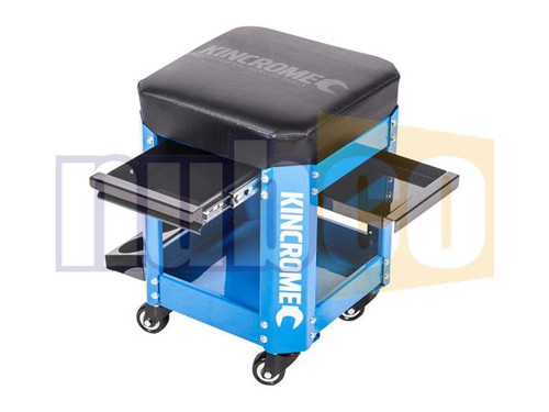 2 DRAWER ELECTRIC BLUE WORKSHOP CREEPER SEAT