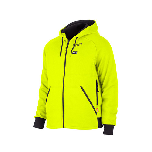 12V MED FLUORO YELLOW HEATED HOODIE - TOOL ONLY