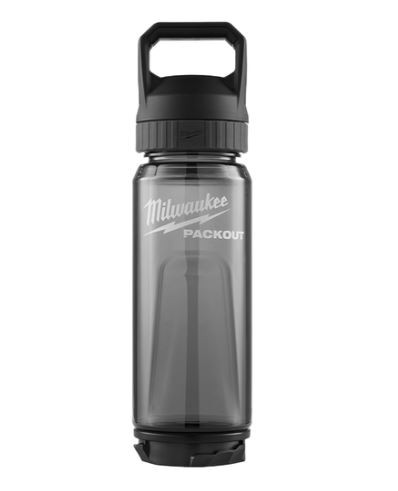 PACKOUT 740ML 25OZ BLACK PLASTIC BOTTLE