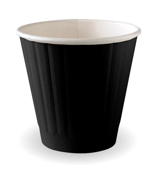 50PK 295ML BLACK BIOPAK AQUEIUS DOUBLE WALL BIO CUP