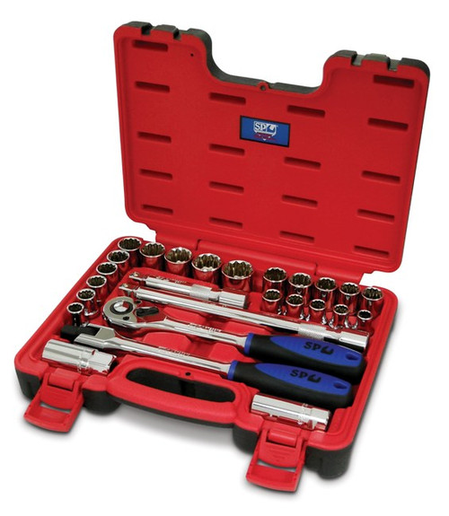 26PCE 1/2\" DRIVE METRIC/AF SOCKET SET