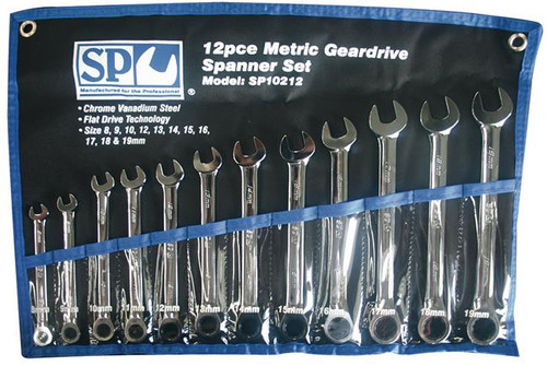 12 PC METRIC GEARDRIVE SPANNER SET *LTD OFFER*