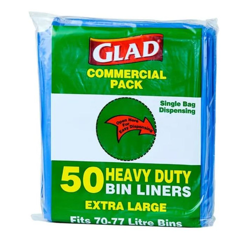 CARTON OF 10 50PK XLARGE HEAVY DUTY BIN LINERS