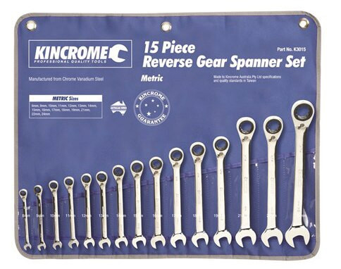 GEAR SPANNER SET 15 PIECE METRIC