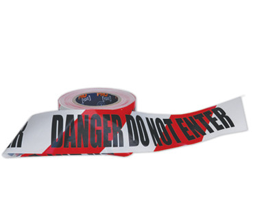 75MM X 100MTR RED/WHITE 'DANGER DO NOT ENTER' TAPE