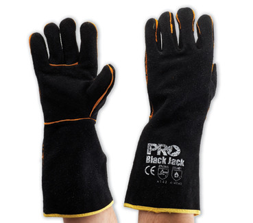 40CM (16\") BLACK & GOLD WELDING GLOVES