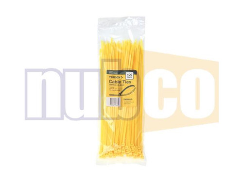 300X5MM 100PK YELLOW CABLE TIES