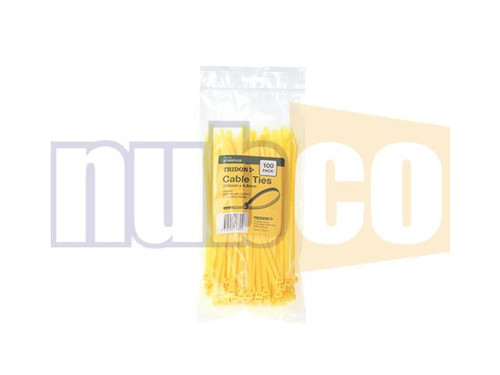 200X5MM 100PK YELLOW CABLE TIES