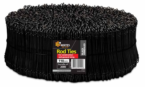 110MM BLACK ANNEALED ROD TIES 2000PK