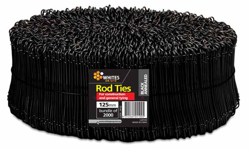 125MM BLACK ANNEALED ROD TIES 2000PK