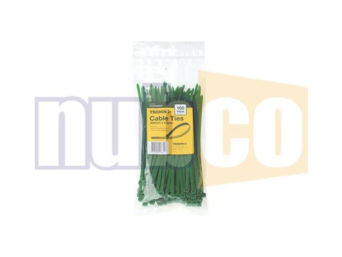 200X5MM 100PK GREEN CABLE TIES