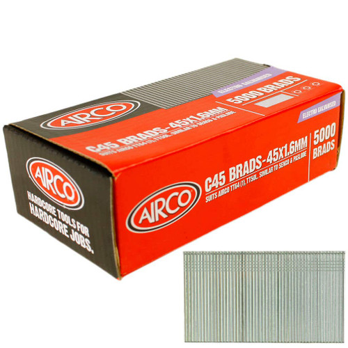 45MMX1.6MM C SERIES Z/P BRADS 5000PK