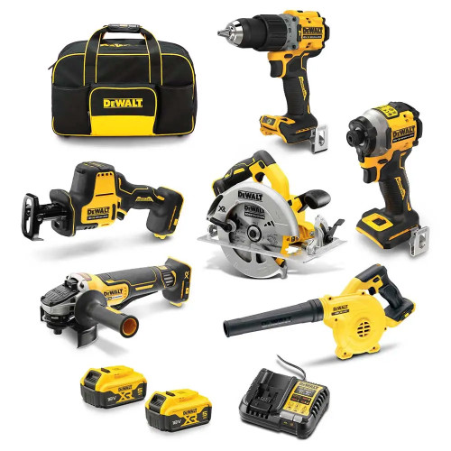18V XR 6PCE COMBO KIT - 2X 5.0AH BATT, CHARGER & BAG
