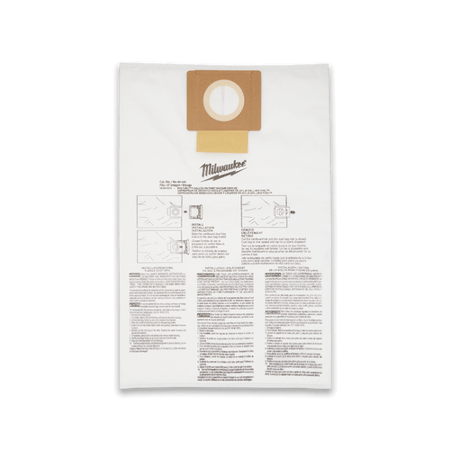 5PK 23L 18V WET/DRY FLEECE DUST BAGS