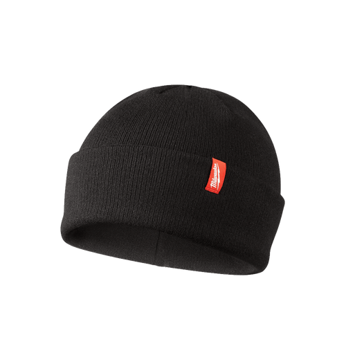 BLACK CUFFED BEANIE