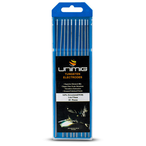 ZIRCONIATED TUNGSTEN ELECTRODE 1.6MM 1% 10PK