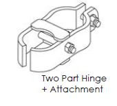 40X32MM GALV TWO PART HINGE WITH ATTACHMENTS