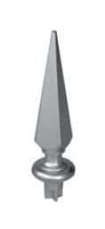 100X28MM ALUM MALE SPEAR TYPE-T FOR 19X1.2MM RND