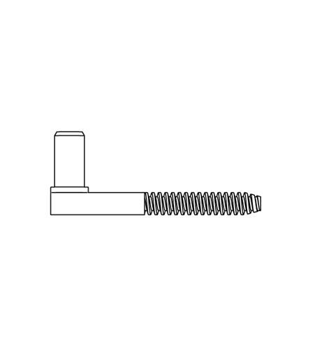 LONG PIN WOODSCREW GUDGEON FOR 25NB PIPE