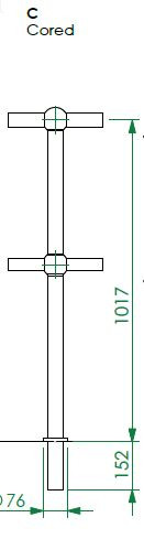 STANCHION CORED GALV