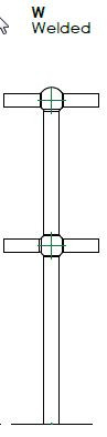STANCHION WELDED STANDARD GALV