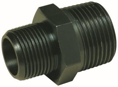 8X6MM BLACK STEEL HEX NIPPLES