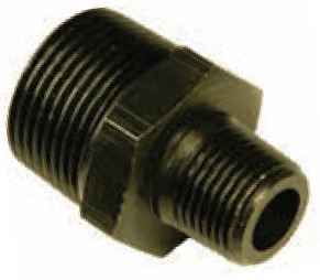 50X32MM BLACK STEEL HEX NIPPLES