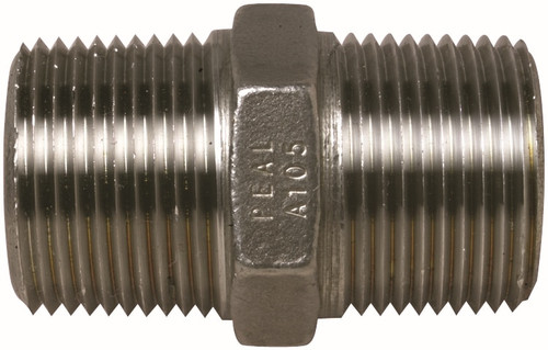50MM BLACK STEEL 3000LB NPT HEX NIPPLE