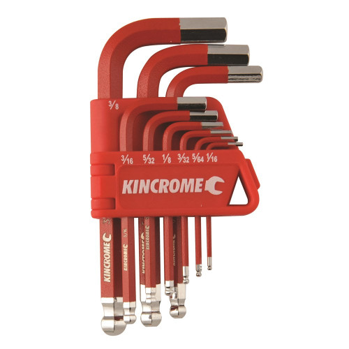 9PCE IMPERIAL BALL POINT SHORT HEX KEY SET