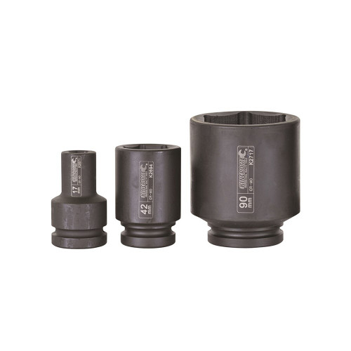 IMPACT SOCKET DEEP 1\" DVE 37MM