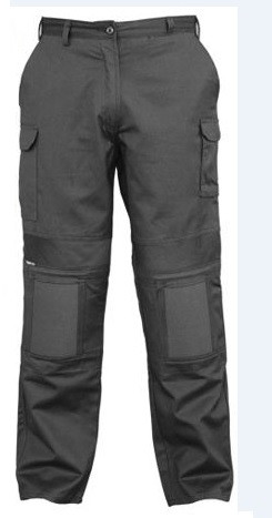 R77 EEZ NEEZ BLACK DRILL PANTS WITH KNEE PANELS