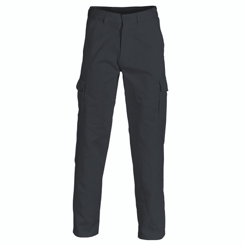 112R BLACK COTTON DRILL CARGO PANT