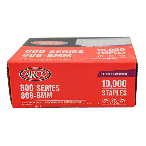 10000PK 8MM 800 SERIES GALV STAPLES