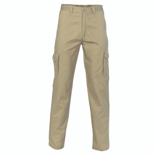 102S KHAKI COTTON DRILL CARGO PANT