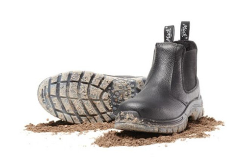 SIZE 9.5 BLACK TRADIE E/SIDE SAFETY BOOT