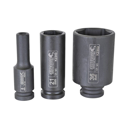IMPACT SOCKET DEEP 1/2\" DVE 8MM