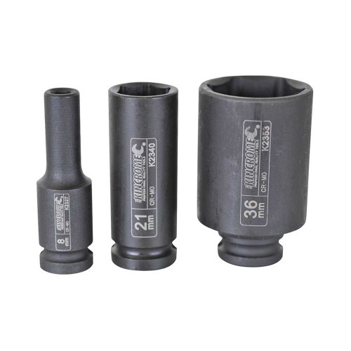 IMPACT SOCKET DEEP 1/2\" DVE 28MM