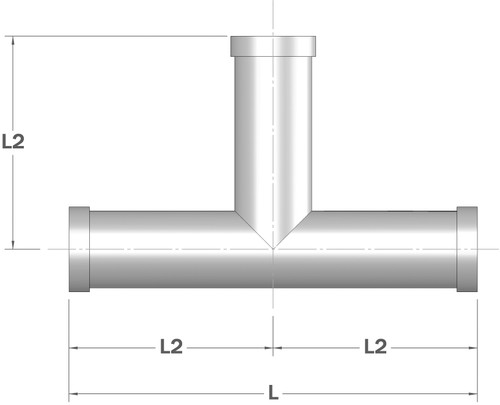 TEE EQUAL 4\" SHLD LONG SERIES MINSUP