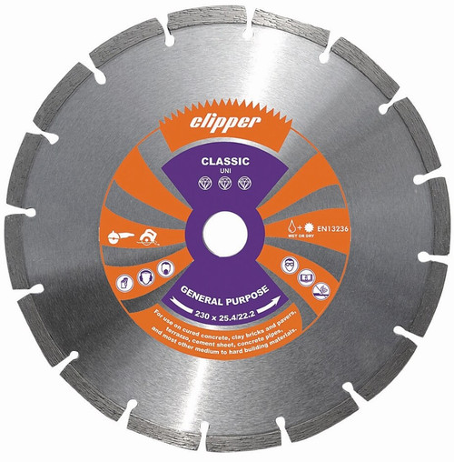 180 X 2.4 X 10 X 25.4/22MM SEG.TILE & BRICK DIAMOND BLADE