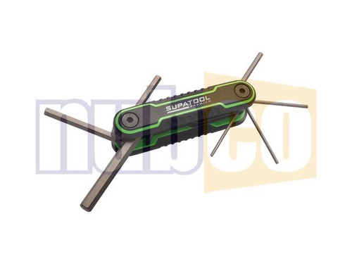 9PCE IMPERIAL FOLDING HEX KEY SET